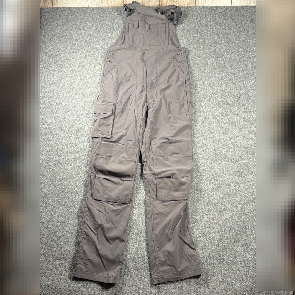 Duluth Trading Dirt Work Bib Overalls Gray Gardening Utility Ripstop M x 34 Mens